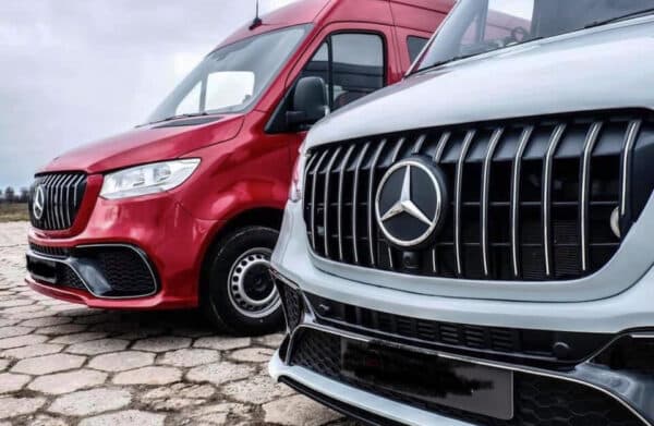 Bumper set Mercedes Sprinter W907 Voorbumper Achterbumper Voor+Achter AMG LOOK GT GRILL