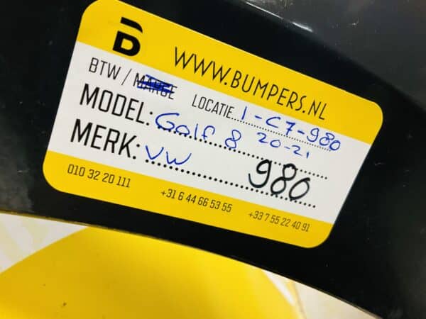 Bumper VW GOLF 8 2020-2021 Origineel Voorbumper 1-C7-980