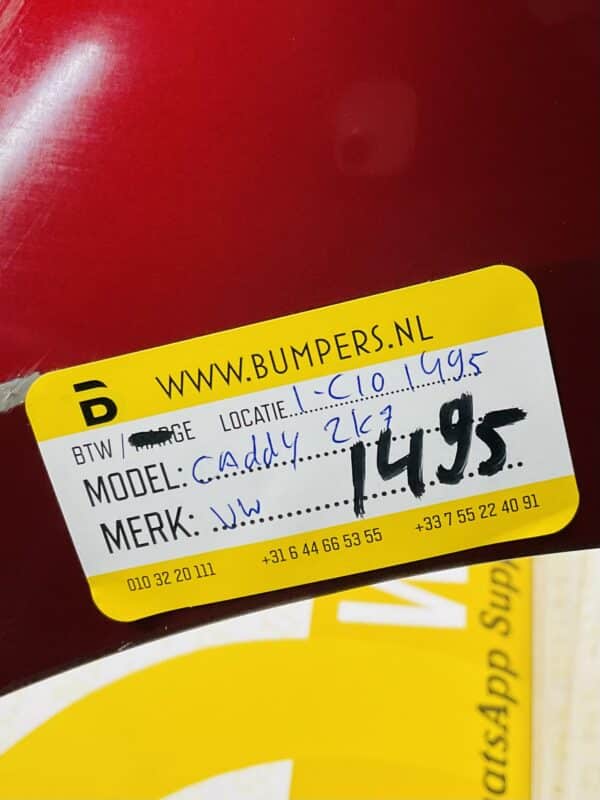 Bumper Volkswagen Caddy 2K7807221A Voorbumper 1-C10-1495