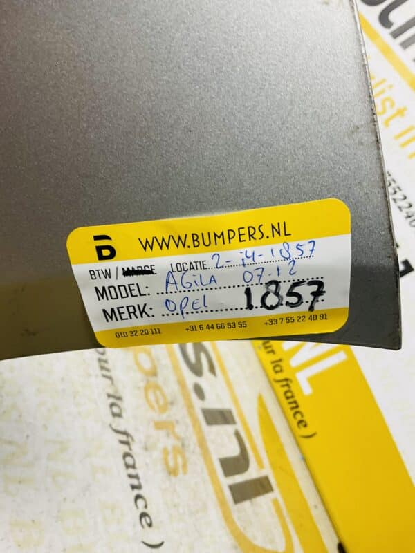 Bumper Opel Agila 2007-2012 Voorbumper 2-I4-1857