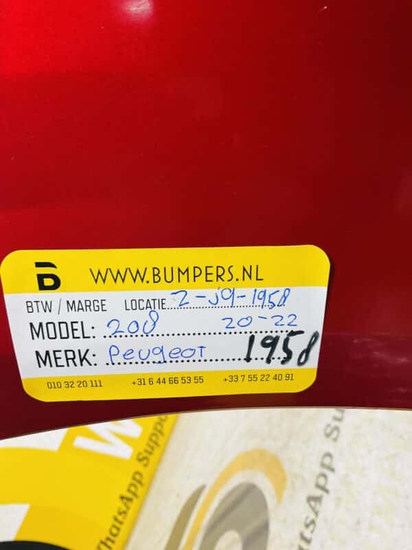 Bumper Peugeot 208 2020-2022 Voorbumper 2-J9-1958