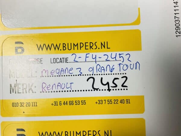 Bumper Renault Megane 3 Grand Tour Voorbumper 2-F4-2452