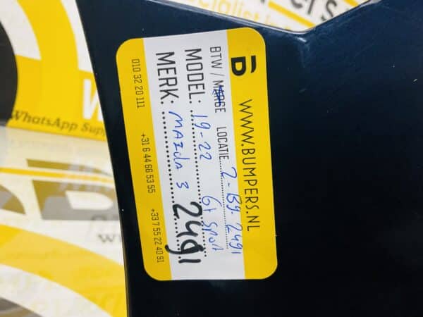 Bumper Mazda 3 Gt Sport 2019-2022 Voorbumper 2-B9-2491
