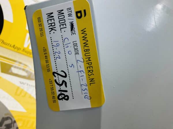 Bumper Renault Clio 5 2019-2022 Voorbumper 2-F1-2518