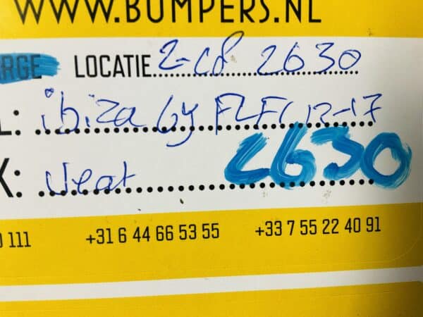 Bumper Seat Ibiza 6J Facelift FR 2012-2017 Voorbumper 2-C8-2630