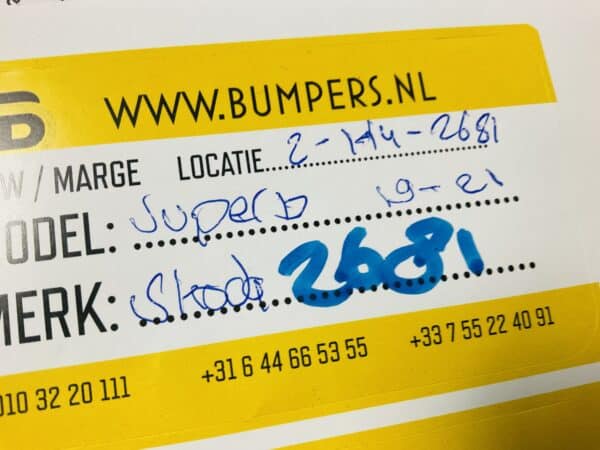 Bumper Skoda Super B 2019-2021 Voorbumper 2-H4-2681