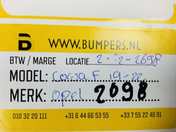 Bumper Opel Corsa F 2019-2024 Voorbumper 2-i2-2703