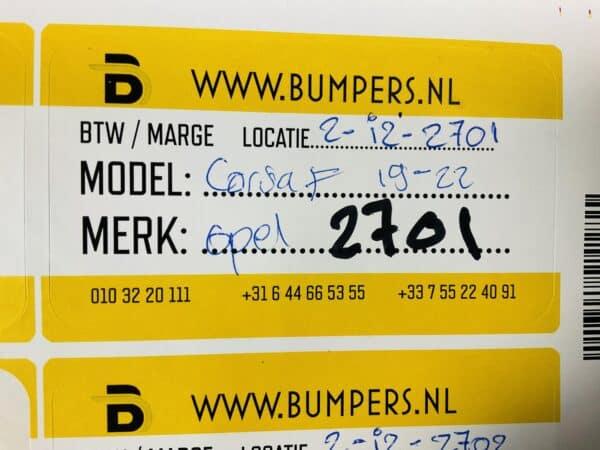 Bumper Opel Corsa F 2019-2022 Voorbumper 2-i2-2701