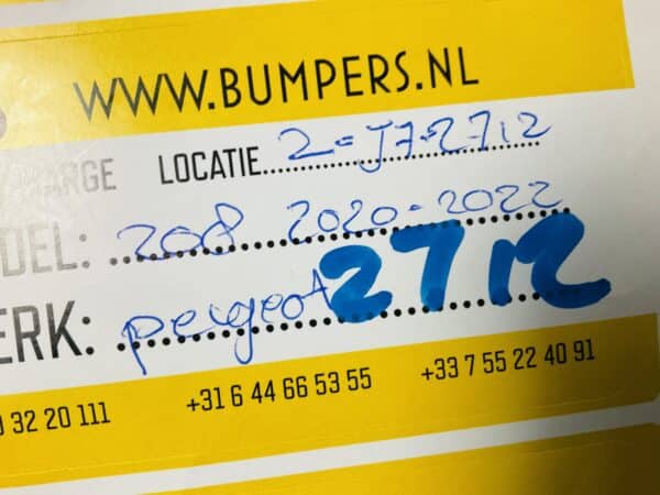 Bumper Peugeot 208 2020-2022 Voorbumper 2-J7-2712