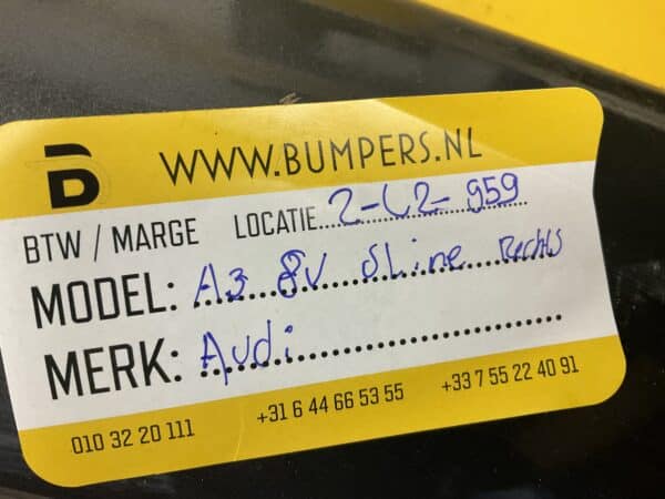 Zijskirt Audi A3 8V S-Line Rechts SLINE Dorpel  2-L2-959
