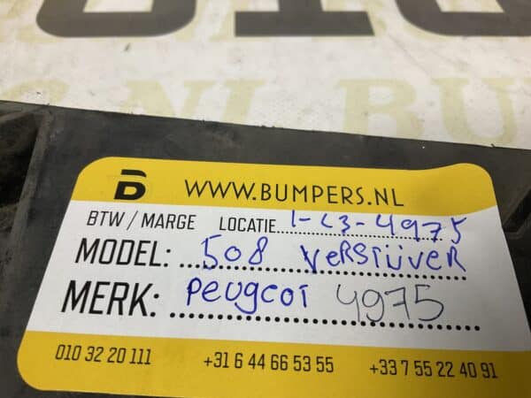 Bumper plastic Peugeot 508 2020-2022 9822074580 Houder 1-L3-4975
