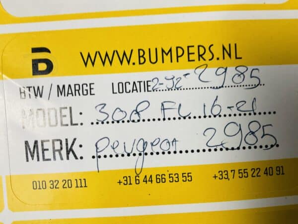 Bumper Peugeot 308 Facelift 2016-2021 GT GT-Line Voorbumper 2-J2-2985