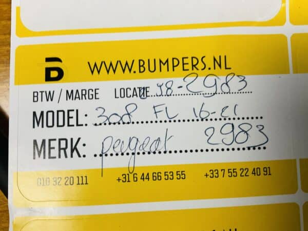 Bumper Peugeot 308 Facelift GT GT-Line 2016-2021 Voorbumper 2-J8-2983