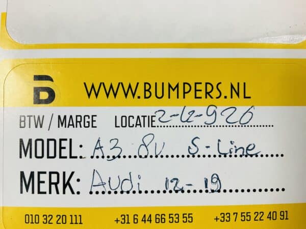 Zijskirt Audi A3 8V S line 12-19 5 deurs Dorpel 2-L2-928