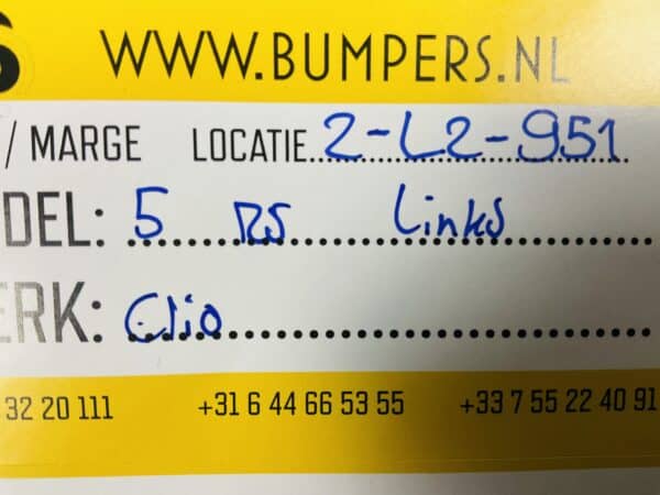 Zijskirt Renault Clio 5 RS 2019-2022 Dorpel Links 2-L2-951