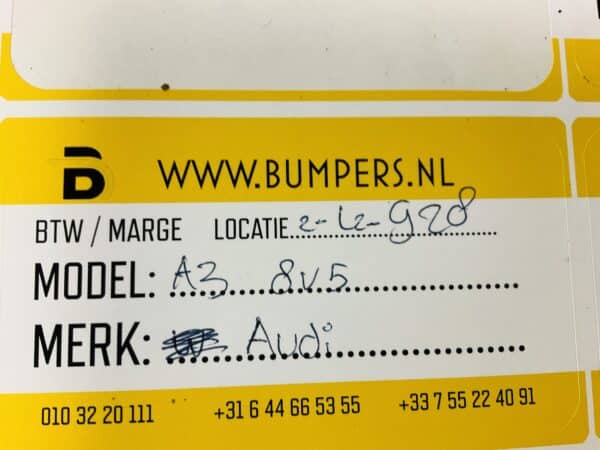 Zijskirt Audi A3 8VS 12-19 S Line 5 Deurs Dorpel 2-L2-928