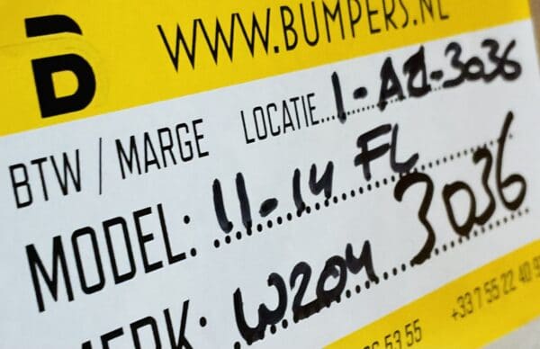 Bumper Mercedes C Klasse W204 Facelift 2011-2014 Voorbumper 1-A1-3036