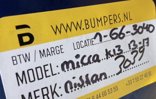 Bumper Nissan Micra K13 Facelift 2013-2017 Voorbumper 1-G6-3040