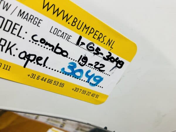 Bumper Opel Combo 2017-2022 Voorbumper 1-G5-3049