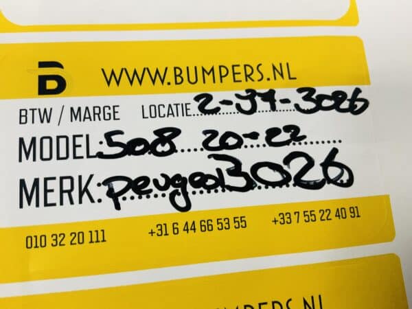 Bumper Peugeot 508 II 2020-2022 Voorbumper 2-J7-3026