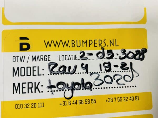 Bumper Toyota Rav 4 2019-2021 Voorbumper 2-D5-3028
