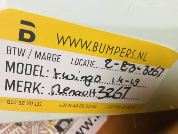 Bumper Renault Twingo 3 2014-2019  Voorbumper 2-E3-3267