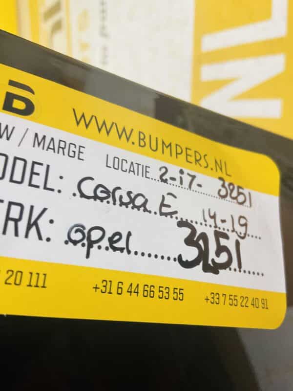 Bumper Opel Corsa E 2014-2019 Voorbumper 2-I7-3251