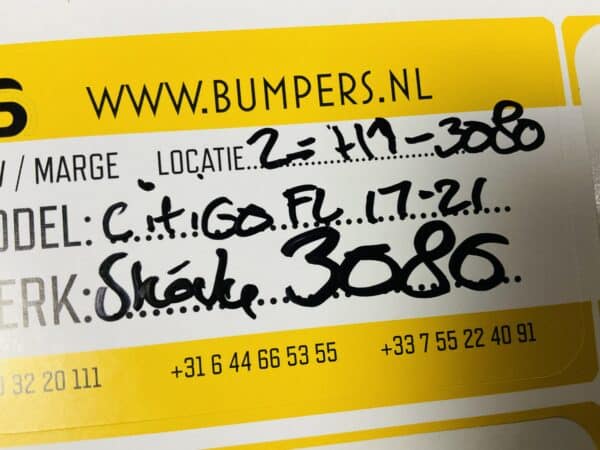 Bumper Skoda Citigo Facelift 2017-2021 Voorbumper 2-H1-3080
