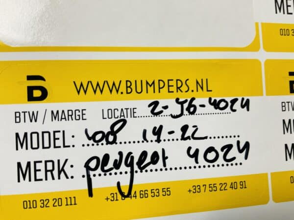 Bumper Peugeot 108 2014-2022 Voorbumper 2-J6-4024