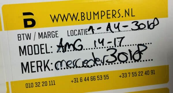 Bumper Mercedes C Klasse W205 AMG 2014-2017 Voorbumper 1-A4-3018