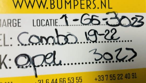 Bumper Opel Combo 2019-2022 Voorbumper 1-G5-3023
