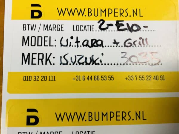 Bumper Suzuki Vitara Voorbumper 2-E10-3035
