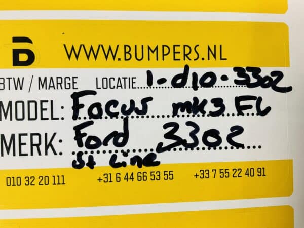 Bumper Ford Focus MK3 Facelift ST Line Voorbumper 1-D10-3302
