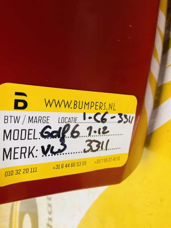 Bumper Volkswagen Golf 6 2007-2012 6xpdc kls Voorbumper 1-C6-3311