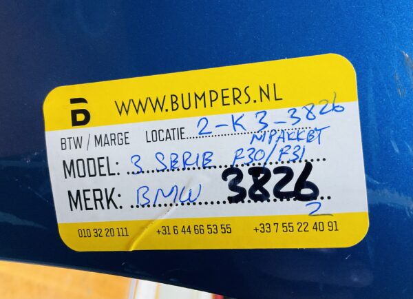 BUMPER BMW  3 SERIE F30/F31 M PAKKET  VOORBUMPER 2-K3-3826Z