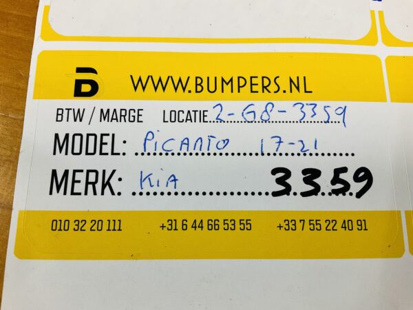 Bumper KiA Picanto 2017-2021  Voorbumper 2-G8-3359