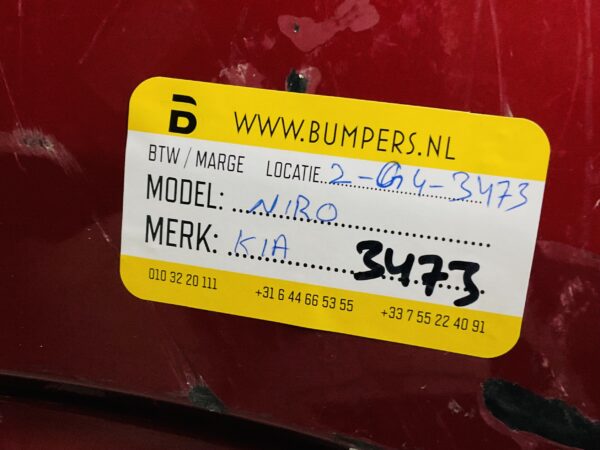 Bumper KIA NIRO 2016-2021 GEEN PDC Voorbumper 2-G4-3473Z