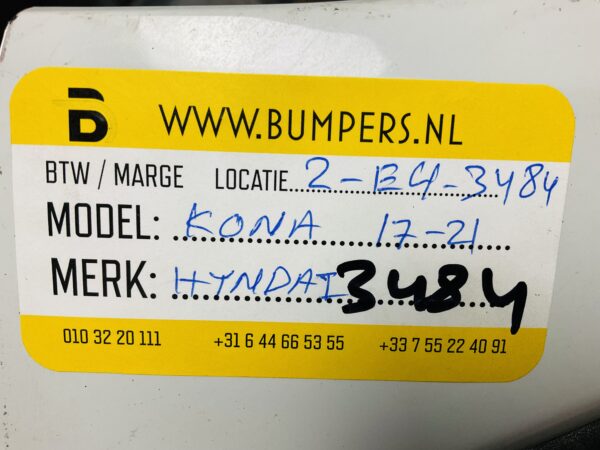 Bumper HYUNDAI KONA 2017-2021 GEEN PDC Voorbumper 2-E4-3484Z