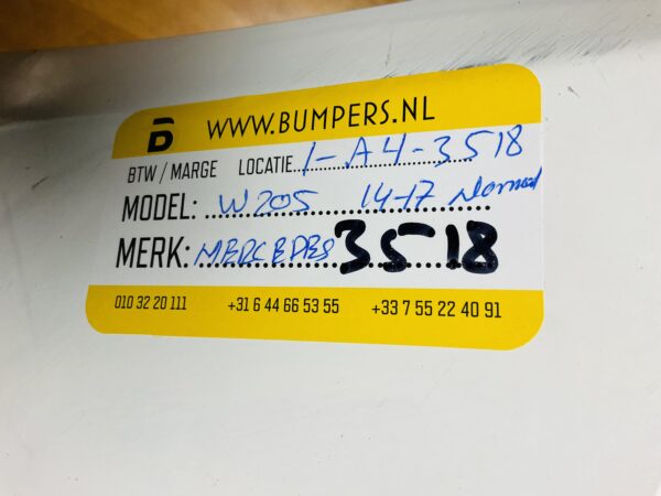 Bumper MERCEDES C KLASSE W205 2014-2017 NORMAAL 6XPDC  Voorbumper 1-A4-3518Z