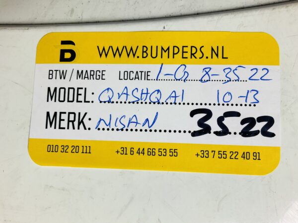 Bumper NISSAN QASHQAI 2010-2013 Voorbumper 1-G8-3522Z