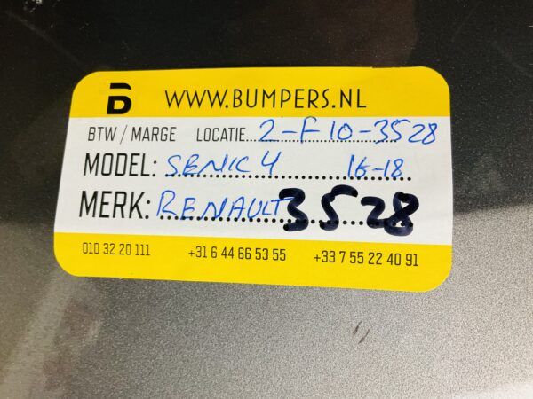 Bumper RENAULT SENIC 4 2016-2018  Voorbumper 2-F6-3528Z