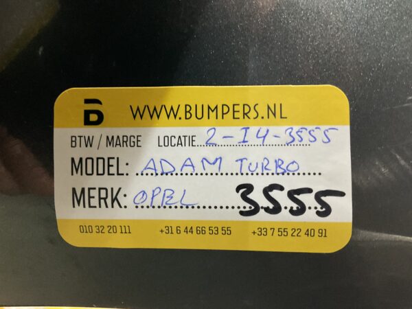 Bumper OPEL ADAM TURBO 2014-2021 Voorbumper 2-i4-3555Z