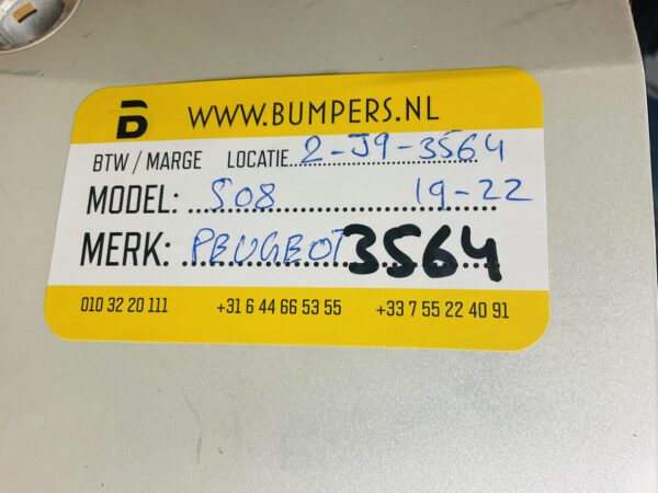 Bumper PEUGEOT 508 2019-2022 Voorbumper 2-J9-3564Z