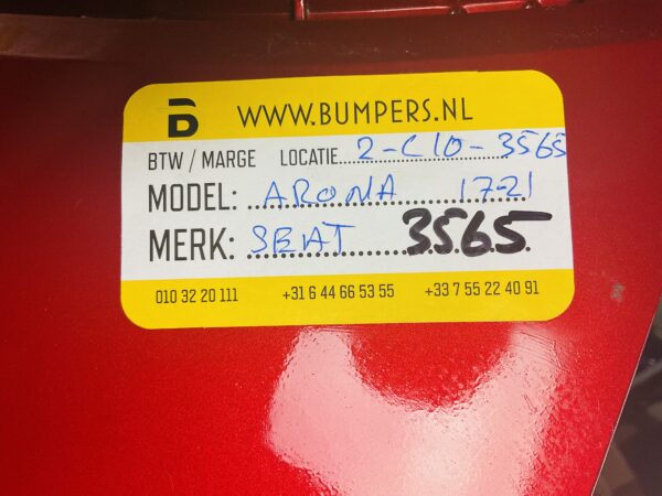 Bumper SEAT ARONA 2017-2021 Voorbumper 2-C10-3565Z