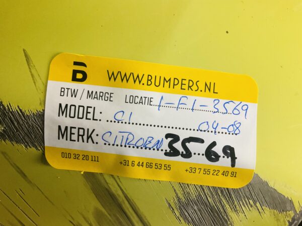 Bumper CITROEN C1 2004-2008 Voorbumper 1-F1-3569Z
