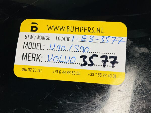 Bumper VOLVO V90 S90 2016-2021 Voorbumper 1-E3-3577Z