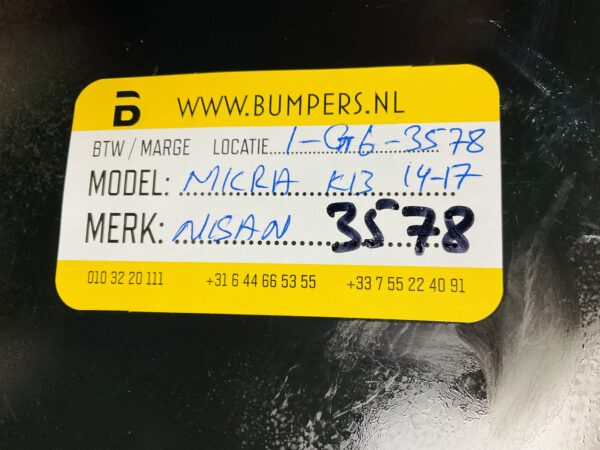 Bumper NISSAN MICRA K13 2014-2017 Voorbumper 1-G6-3578Z