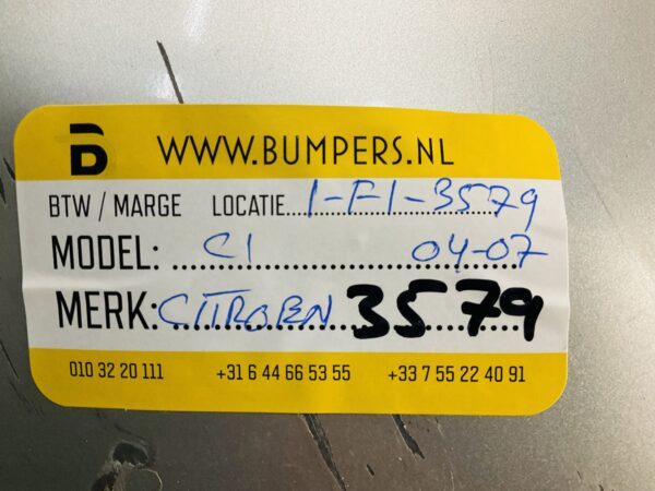 Bumper CITROEN C1 2004-2007 Voorbumper 1-F1-3579Z