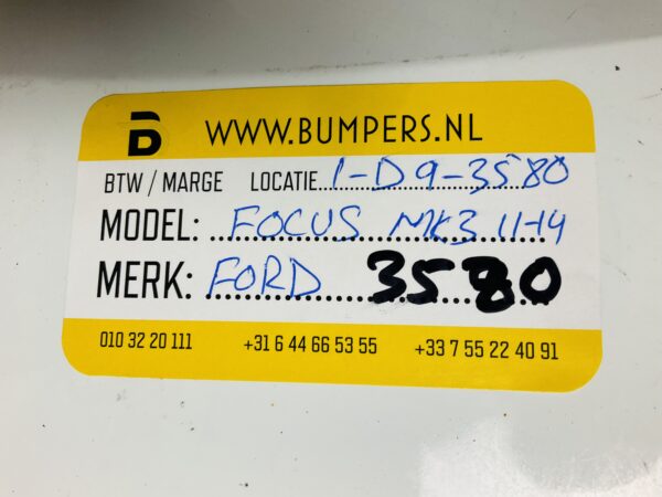 Bumper FORD FOCUS MK3 2011-2014 Voorbumper 1-D9-3580Z