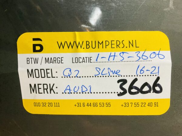 Bumper AUDI Q2 SLINE 2016-2021 S-LINE Voorbumper 1-H5-3606Z
